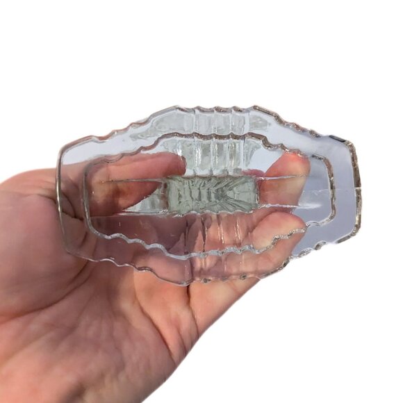 Vintage 1940s Art Deco Anchor Hocking Queen Mary Glass Candle Holders Set of 2 - Picture 7 of 7